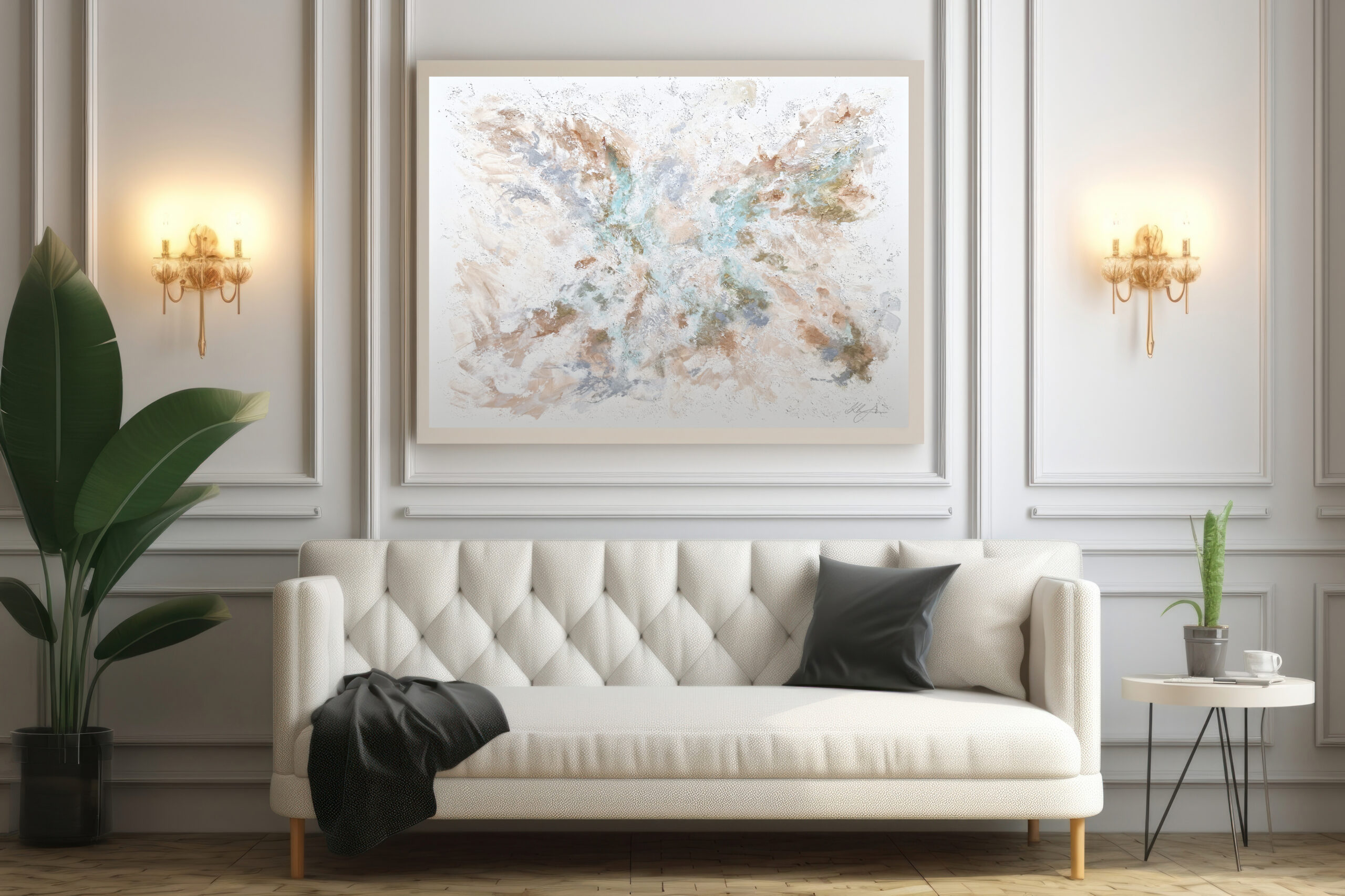 Textured abstract paintings from the Fosca Dalmatica Cracks collection
