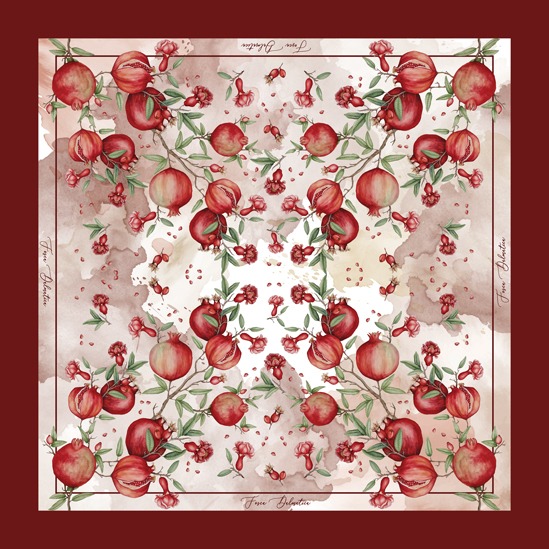 CRIMSON RITUAL | Luksuzna svilena marama