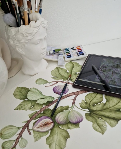 FOSCA-DALMATICA-FIG-TREE-Illustration surface pattern design