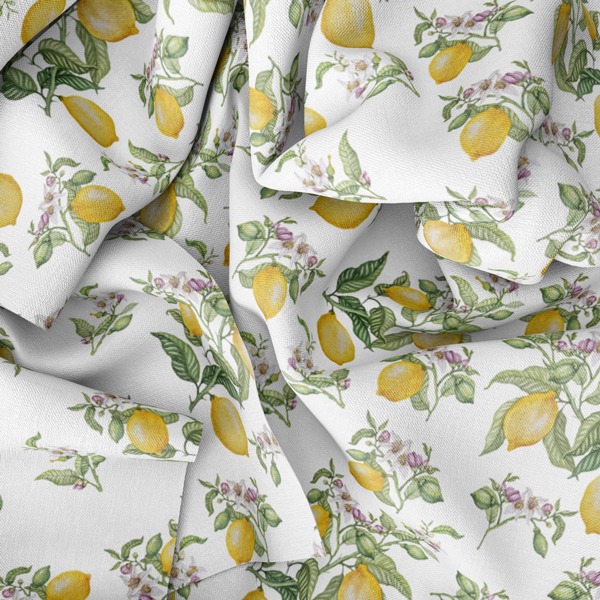 Mediterranean-inspired botanical surface pattern by Fosca Dalmatica, available for textile and product licensing.