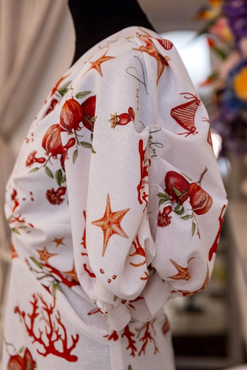 Mediterranean-inspired botanical surface pattern by Fosca Dalmatica, available for textile and product licensing.