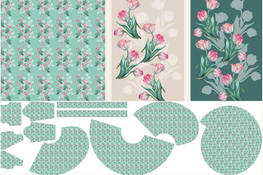 Fosca Dalmatica surface pattern design on dress